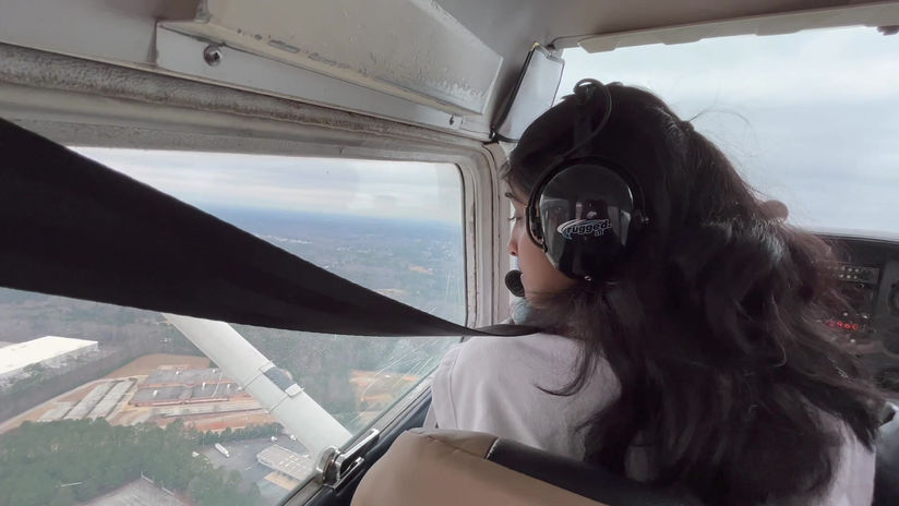 Soaring the skies